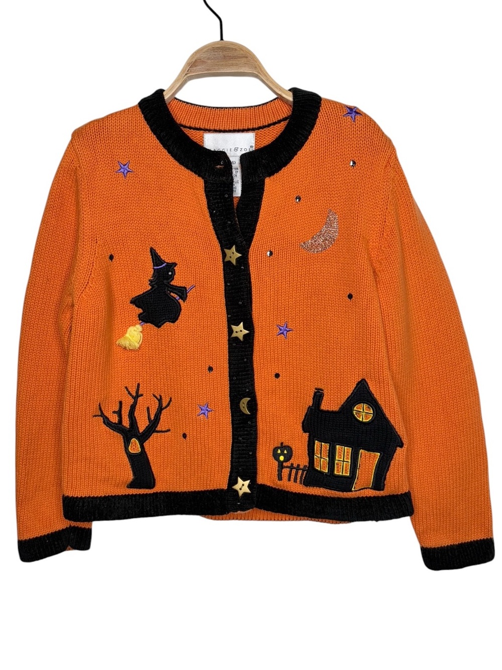 Vintage Maggie & Zoe Halloween Cardigan Sweater size 5/6
